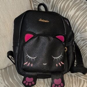 Black Cat Face Backpack with Pink Accents Black Cat and Hot Pink Backpack | eBay main image 3